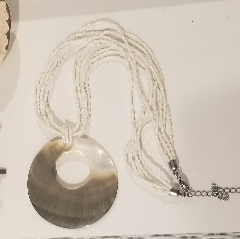 Seashell beaded necklace